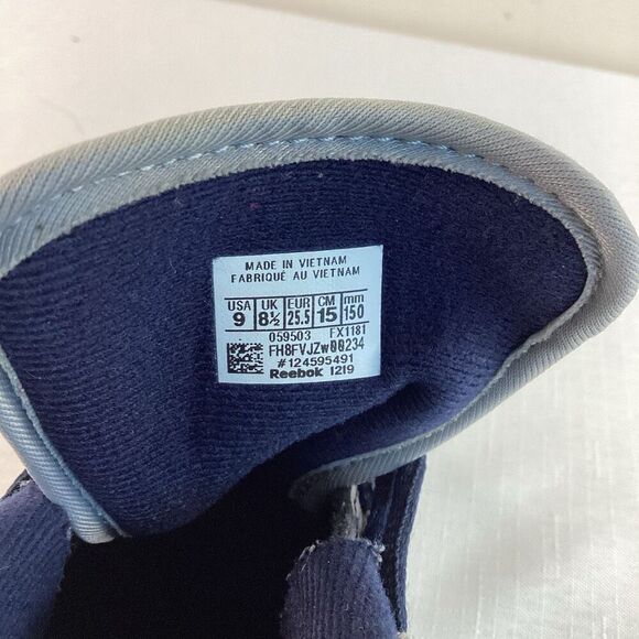 Reebok Question Mid Georgetown Navy Blue Boys Athletic Shoe Size 9 - Picture 8 of 8